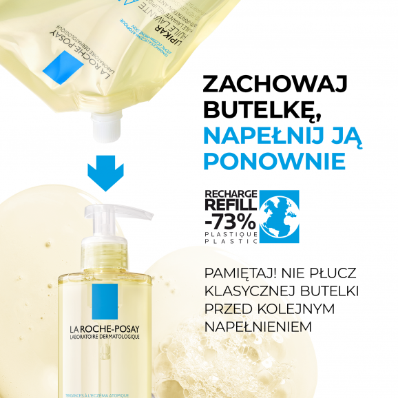 La Roche-Posay Lipikar Cleansing Oil AP+ – olejek myjący (400 ml) Refill - zdjęcie produktu