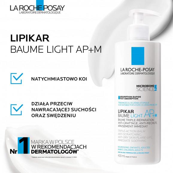 La Roche-Posay Lipikar Baume Light AP+M, balsam regenerujący do skóry suchej (400 ml) La Roche-Posay Lipikar Baume Light AP+M, balsam regenerujący do skóry suchej (400 ml) - zdjęcie produktu