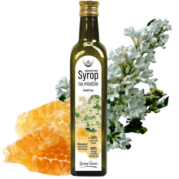Oleofarm Syrop Na Miodzie, kwiat bzu – suplement diety (250 ml) - zdjęcie produktu