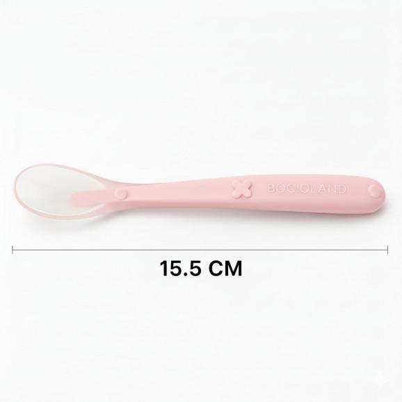 Silikonowa łyżeczka dla dzieci (różowa) Bocioland Silikonowa łyżeczka dla dzieci (różowa) Bocioland - zdjęcie produktu
