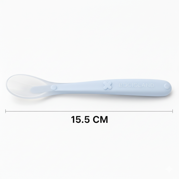 Silikonowa łyżeczka dla dzieci (niebieska) Bocioland Silikonowa łyżeczka dla dzieci (niebieska) Bocioland - zdjęcie produktu