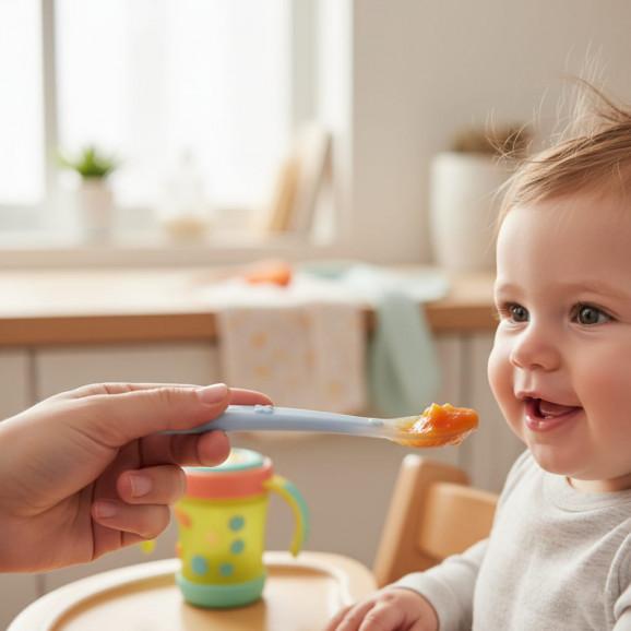 Silikonowa łyżeczka dla dzieci (niebieska) Bocioland Silikonowa łyżeczka dla dzieci (niebieska) Bocioland - zdjęcie produktu