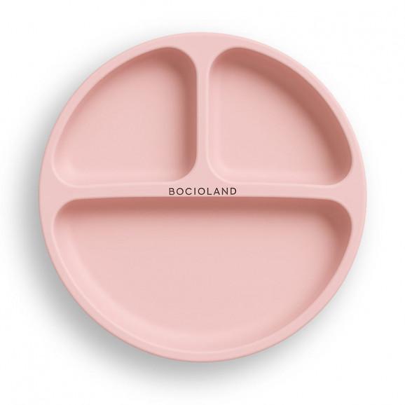Talerzyk silikonowy z podziałką i przyssawkami (różowy) Bocioland, 1 szt. Talerzyk silikonowy z podziałką i przyssawkami (różowy) Bocioland, 1 szt. - zdjęcie produktu