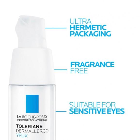 La Roche-Posay Toleriane Dermallergo okolice oczu, regenerująca pielęgnacja nawilżająca, 20 ml La Roche-Posay Toleriane Dermallergo okolice oczu, regenerująca pielęgnacja nawilżająca, 20 ml - zdjęcie produktu