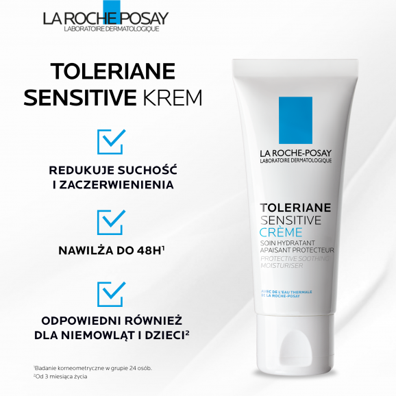 La Roche-Posay Toleriane Sensitive Creme Prebiotyczny krem nawilżający do cery wrażliwej (40 ml) - zdjęcie produktu