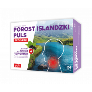 PULS Porost Islandzki, pastylki do ssania bez cukru, 24 sztuki - zdjęcie produktu