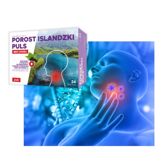 PULS Porost Islandzki, pastylki do ssania bez cukru, 24 sztuki - zdjęcie produktu