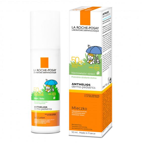 La Roche-Posay Anthelios Dermo-Pediatrics, mleczko ochronne do twarzy i ciała od 6 miesiąca, SPF 50+, 50 ml - zdjęcie produktu