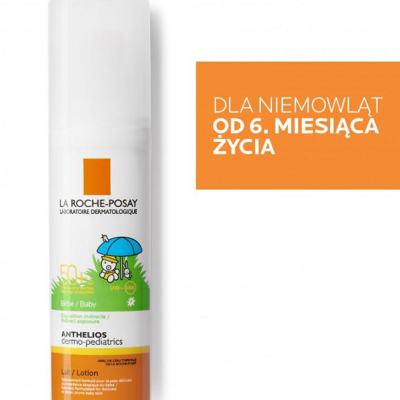 La Roche-Posay Anthelios Dermo-Pediatrics, mleczko ochronne do twarzy i ciała od 6 miesiąca, SPF 50+, 50 ml - zdjęcie produktu