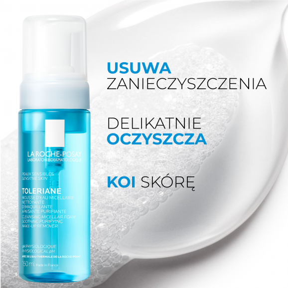 La Roche-Posay Toleriane, pianka oczyszczająca do twarzy z fizjologicznym pH, skóra wrażliwa, 150 ml - zdjęcie produktu