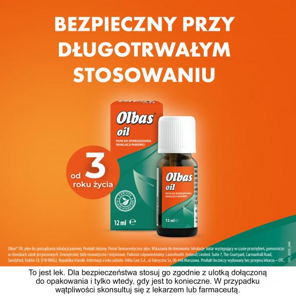 Olbas Oil, płyn do sporządzania inhalacji parowej, 12 ml Olbas Oil, płyn do sporządzania inhalacji parowej, 12 ml - zdjęcie produktu
