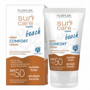 Flos-Lek Sun Care Derma Comfort Beach, SPF 50+ krem do twarzy i ciała (50 ml) - zdjęcie produktu