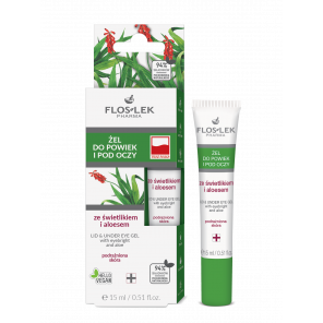 Flos-Lek Żel do powiek i pod oczy ze świetlikiem i aloesem (15 ml) - zdjęcie produktu