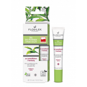 Flos-Lek Żel pod oczy i na powieki ze świetlikiem i herbatą (15 ml) - zdjęcie produktu