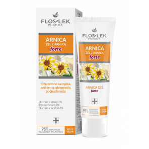 Flos-Lek Żel arnikowy Forte, na rozszerzone naczynka, zasinienia, obrzmienia, podpuchnięcia, 50 ml - zdjęcie produktu