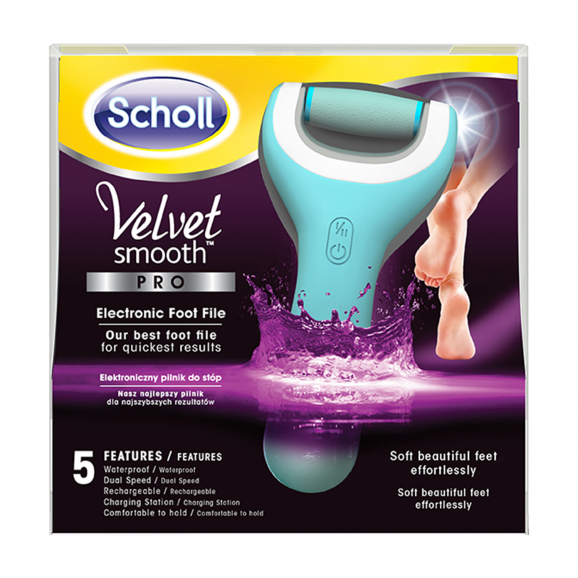 Scholl Velvet Smooth PRO Elektroniczny pilnik do stóp (1 szt.) Scholl Velvet Smooth PRO Elektroniczny pilnik do stóp (1 szt.) - zdjęcie produktu