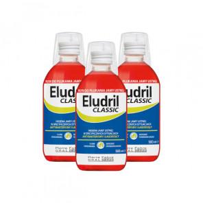 3x Eludril CLASSIC, oczyszczający i łagodzący płyn do płukania jamy ustnej, 500 ml - zdjęcie produktu