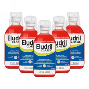 5x Eludril CLASSIC, oczyszczający i łagodzący płyn do płukania jamy ustnej, 500 ml - zdjęcie produktu