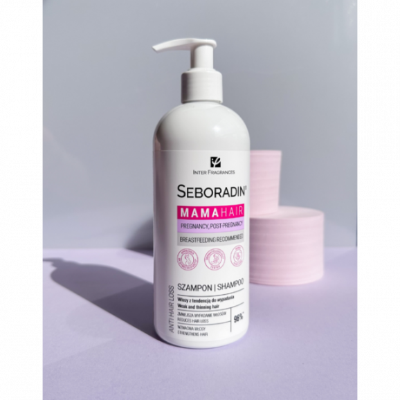 Seboradin Mama Hair, szampon do włosów z tendencją do wypadania dla kobiet w ciąży i w okresie okołoporodowym, 400 ml - zdjęcie produktu