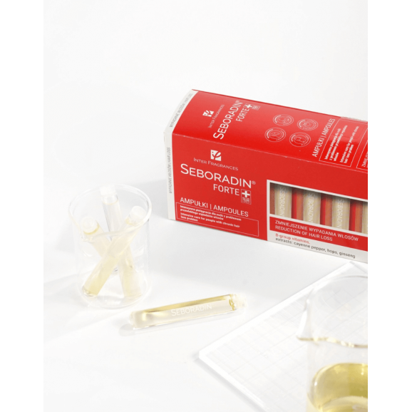 Seboradin Forte ampułki – kuracja przeciw wypadaniu włosów (14 amp. x 5.5 ml) - zdjęcie produktu