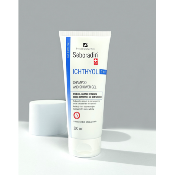Seboradin Ichthyol Szampon i Żel 2w1 do skóry wrażliwej atopowej, 200 ml - zdjęcie produktu