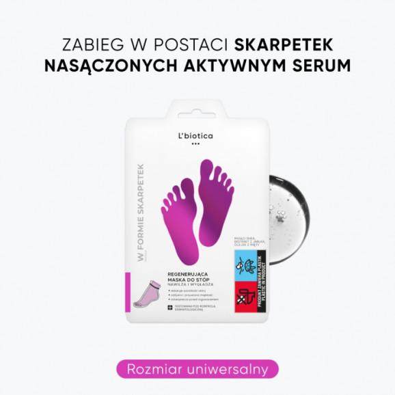 L'Biotica Regenerująca maska do stóp w postaci nasączonych skarpetek (1 para) - zdjęcie produktu