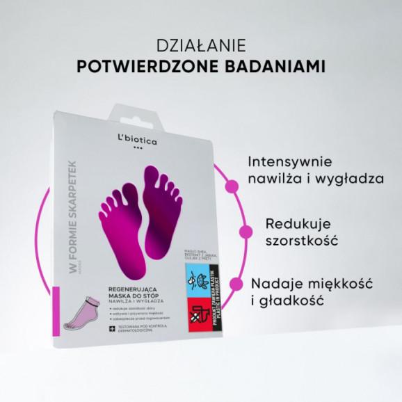 L'Biotica Regenerująca maska do stóp w postaci nasączonych skarpetek (1 para) - zdjęcie produktu