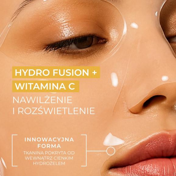 L'biotica Glow Skin Effect Hydrożelowa maska do twarzy Hydro Fusion z witaminą C, 1 sztuka - zdjęcie produktu