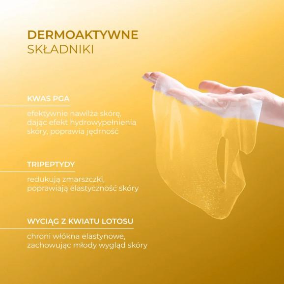 L'biotica Glow Skin Effect Hydrożelowa maska do twarzy Hydro Fusion z witaminą C, 1 sztuka - zdjęcie produktu