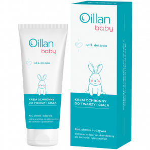 Oillan Baby Krem ochronny do twarzy i ciała od 1 dnia życia (75 ml) - zdjęcie produktu
