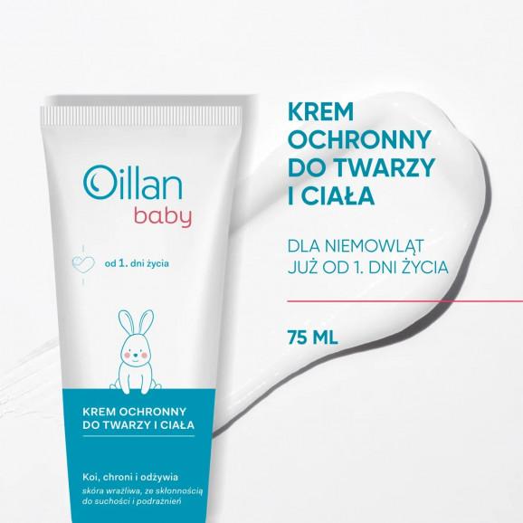 Oillan Baby Krem ochronny do twarzy i ciała od 1 dnia życia (75 ml) - zdjęcie produktu