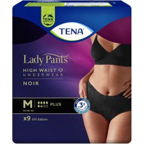 TENA Lady Pants Plus Black – bielizna chłonna, rozmiar M, 9 sztuk - zdjęcie produktu