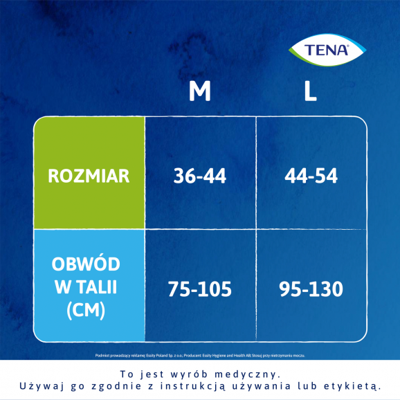 TENA Lady Pants Plus Black – bielizna chłonna, rozmiar M, 9 sztuk - zdjęcie produktu