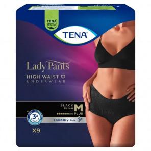 TENA Lady Pants Plus Black – bielizna chłonna, rozmiar M, 9 sztuk - zdjęcie produktu
