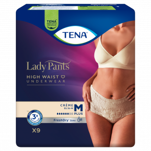 TENA Lady Pants Plus Creme – bielizna chłonna, rozmiar M (9 sztuk) - zdjęcie produktu