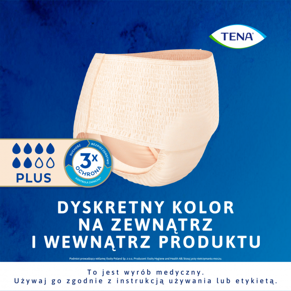 TENA Lady Pants Plus Creme – bielizna chłonna, rozmiar M (9 sztuk) TENA Lady Pants Plus Creme – bielizna chłonna, rozmiar M (9 sztuk) - zdjęcie produktu