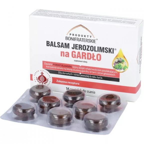 [29.04.2026] Balsam Jerozolimski na gardło, pastylki do ssania (16 szt.) - zdjęcie produktu