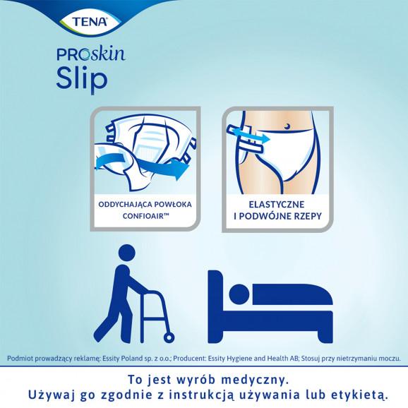 TENA ProSkin Slip Plus – pieluchomajtki dla dorosłych, rozmiar XL (30 sztuk) - zdjęcie produktu