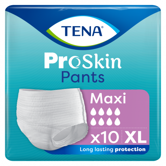 TENA ProSkin Pants Maxi – majtki chłonne, rozmiar XL (10 sztuk) - zdjęcie produktu