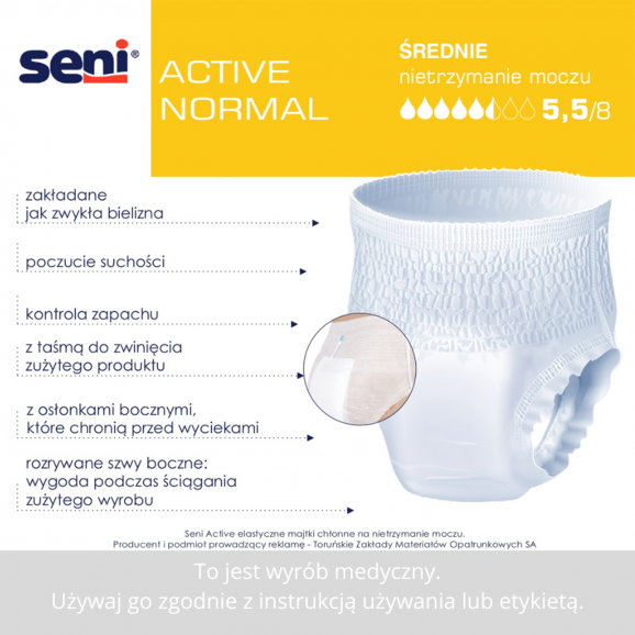 Seni Active Plus - majtki chłonne, rozmiar L (30 sztuk) - zdjęcie produktu