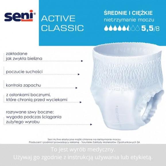 Seni Active Classic - majtki chłonne, rozmiar L (10 sztuk) - zdjęcie produktu