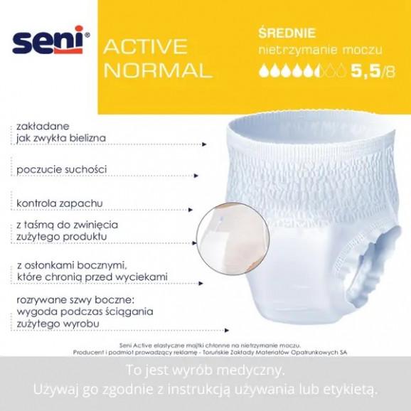 Seni Active Normal - majtki chłonne, rozmiar M (30 sztuk) - zdjęcie produktu
