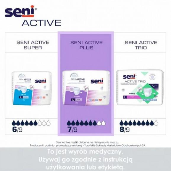 Seni Active Plus- majtki chłonne, rozmiar L (10 sztuk) - zdjęcie produktu
