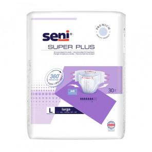 Seni Super Plus - pieluchomajtki dla dorosłych zapinane na rzepy, rozmiar L (10 sztuk) - zdjęcie produktu