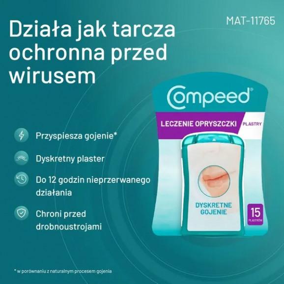 Compeed dyskretne plastry lecznicze na opryszczkę (15 sztuk) - zdjęcie produktu