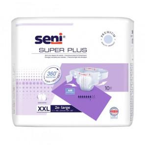 Seni Super Plus - pieluchomajtki dla dorosłych zapinane na rzepy, rozmiar XXL (10 sztuk) - zdjęcie produktu