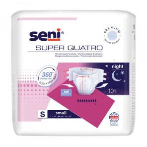 Seni Super Quatro - pieluchomajtki dla dorosłych zapinane na rzepy, rozmiar S (10 sztuk) - zdjęcie produktu
