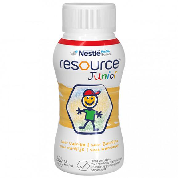 Nestle Resource Junior – preparat odżywczy w płynie o smaku waniliowym dla dzieci od 1 roku życia, 4 x 200 ml - zdjęcie produktu