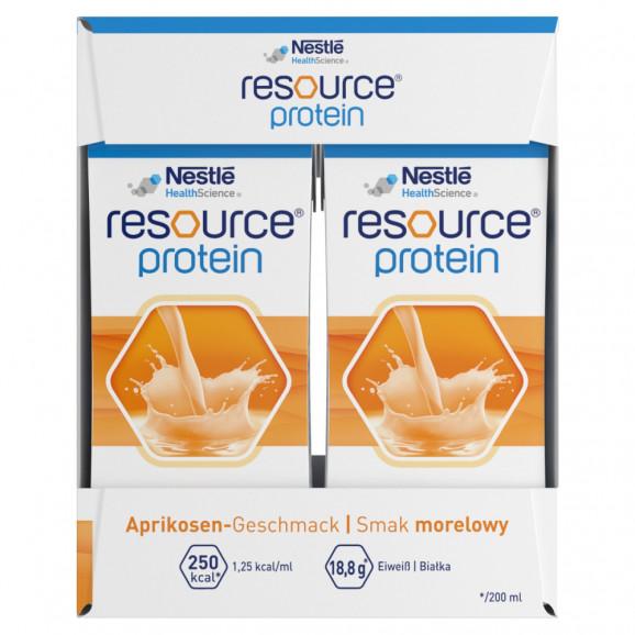 Nestle Resource Protein smak morela - dietetyczny środek spożywczy w płynie (4x200 ml) - zdjęcie produktu