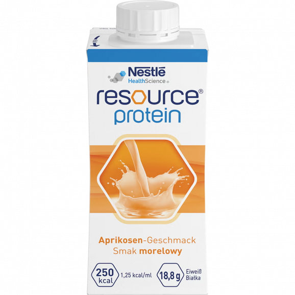 Nestle Resource Protein smak morela - dietetyczny środek spożywczy w płynie (4x200 ml) - zdjęcie produktu